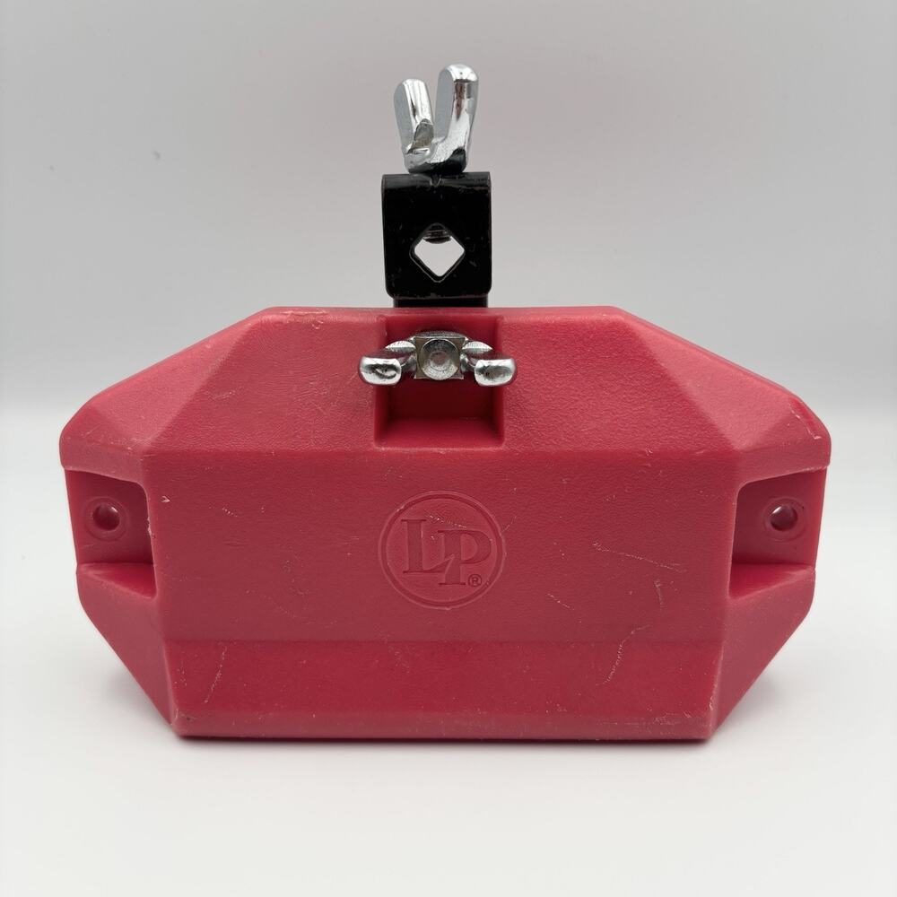 LP Latin Percussion LP1207 Red Jam Block Medium Pitch + LP338 Rim Mount Clamp